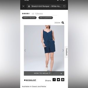 White House black market jean short romper!!!